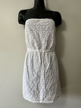 Aerie White Strapless Sheath Coverup Size Medium